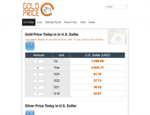 Tablet Screenshot of goldprice24.com